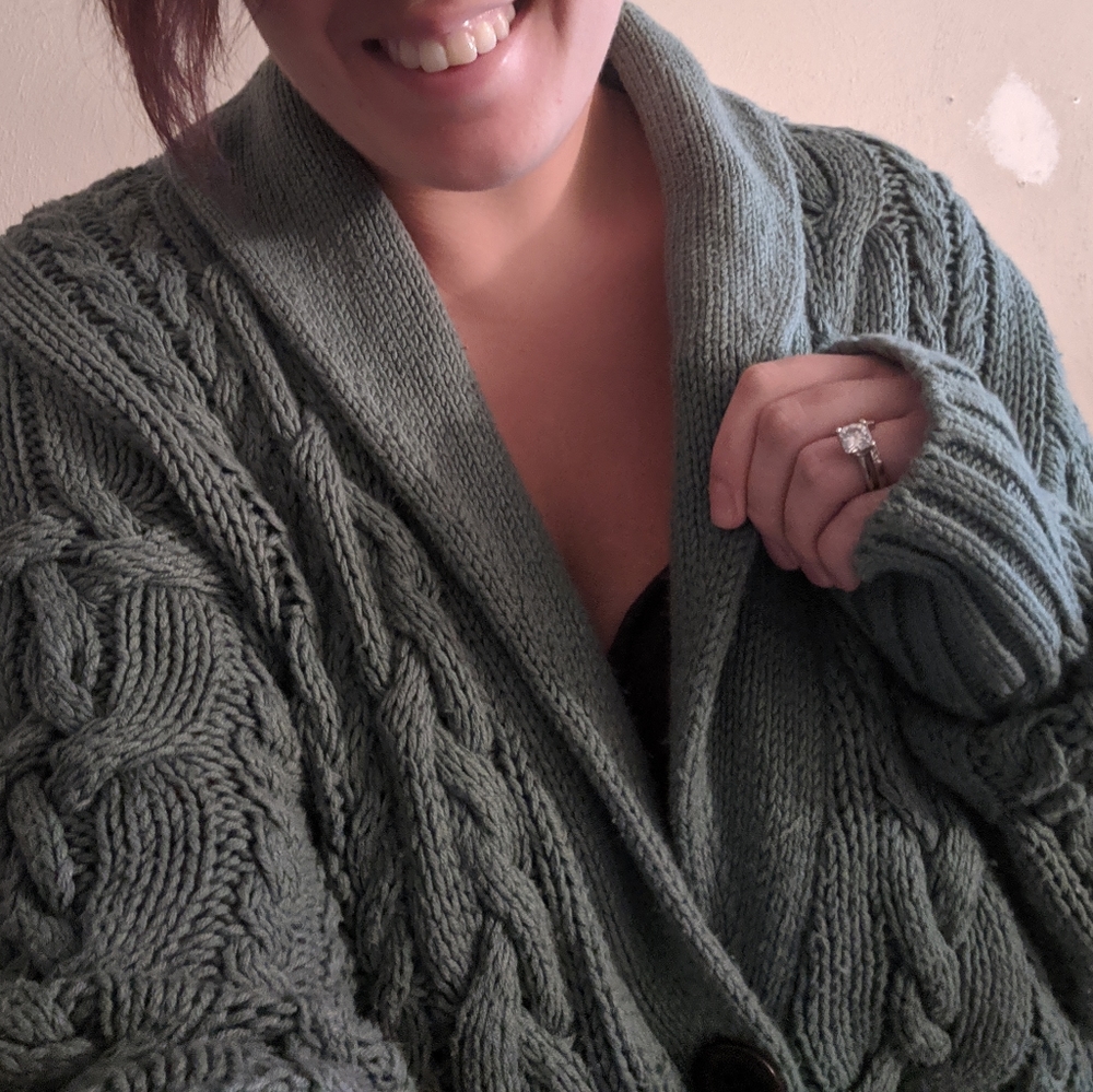 Land's End Cable Knit Cardigan